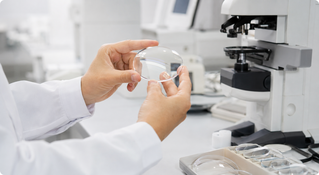 Lentes produzidas com cuidado