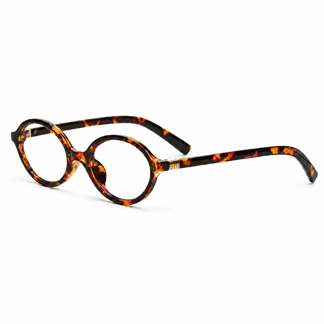 Armação Milano oval animal print + Lentes antirreflexo até 4 graus (longe ou perto)
